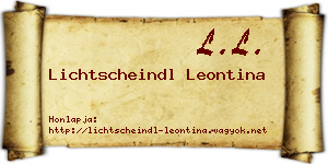 Lichtscheindl Leontina névjegykártya
